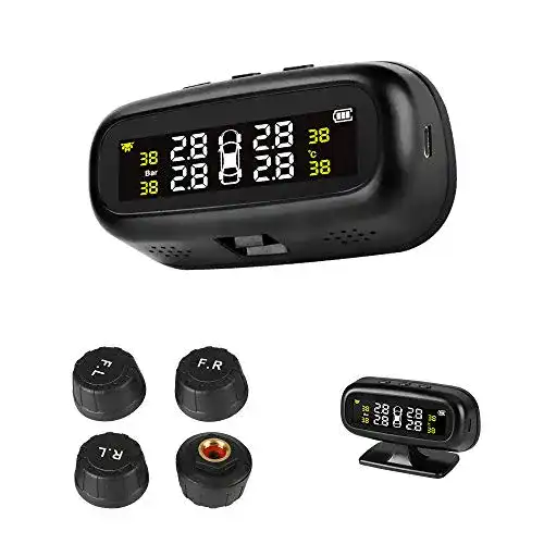 Reifendruckkontrollsystem Jansite TPMS mit 4 Sensoren und LCD Display