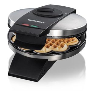 Cloer 1639SR Waffeleisen für Herzwaffeln mit 15,5 cm Durchmesser