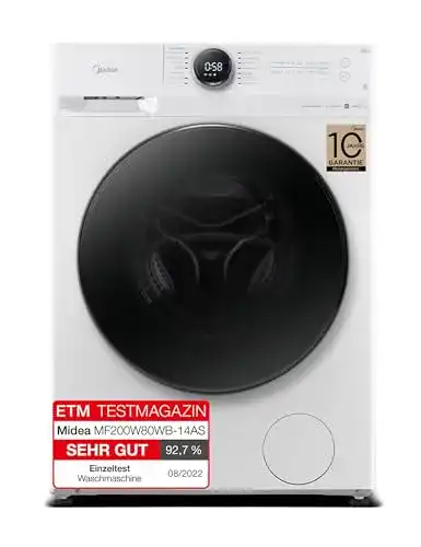 Midea MF200W80WB-14AS Waschmaschine 8 kg bis 500 Euro