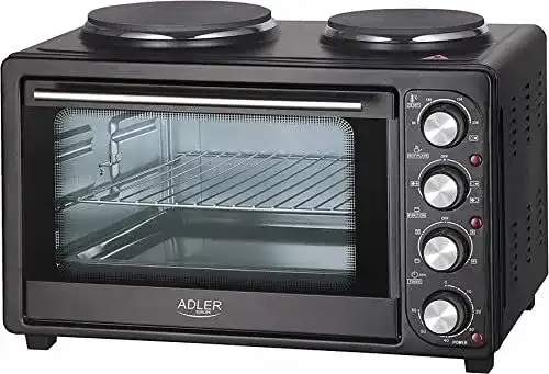 Minibackofen mit Kochplatten von Adler AD 6020