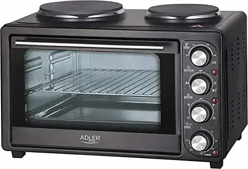 Minibackofen Adler AD 6020 mit Kochplatten