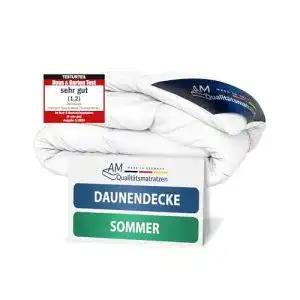 Bettdecke 155 x 200 DormiGood aus 100% Daunen für den Sommer