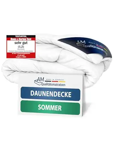 Bettdecke 155 x 200 DormiGood aus 100% Daunen für den Sommer