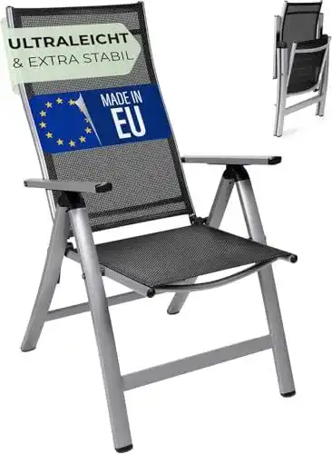 Alu-Klappsessel London 2er Set von Homeoutfit24 für Garten und Balkon