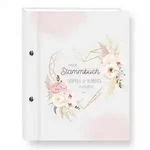 Stammbuch der Familie personalisiert in Rosa A5