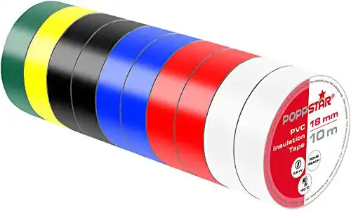 Poppstar Universal Isolierband 10x10m PVC Dichtband für Elektriker