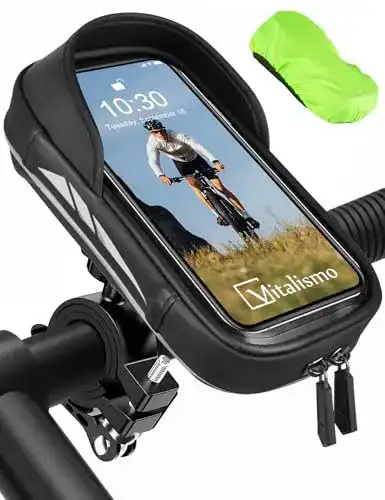 Wasserdichte Handyhalterung für Fahrrad und Motorrad bis 7 Zoll