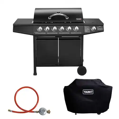 Gasgrill bis 400 Euro – Taino Basic BBQ Grillwagen mit Seitenablagen