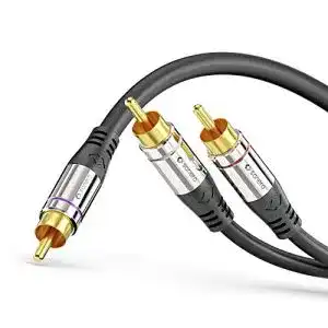 Sonero Premium Cinch Subwoofer-Kabel 1x Cinch auf 2x Cinch, 2m