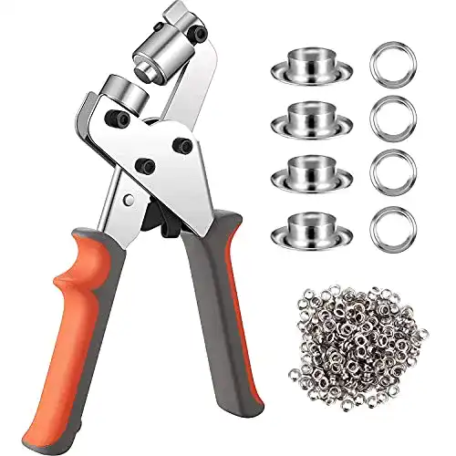 Ösenzange AnMeelin tragbares Set mit 100 Aluminium Ösen