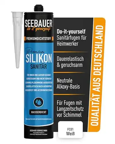Sanitärsilikon Seebauer DIY Premium-Sanitär-Silikon 310 ml