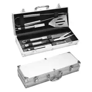 Grillkoffer Lrocotanc 5-teiliges Edelstahl Grillset für BBQ und Geschenk