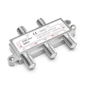 Sat-Verteiler Dur-Line 4-Fach Splitter für Satelliten- und Kabel-Anlagen