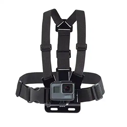 GoPro Brustgurt von Amazon Basics Verstellbares Halterungsset für Actionkameras