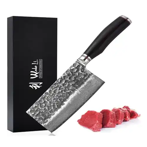 Wakoli EBO Premium Damastmesser mit 17,5 cm Klinge