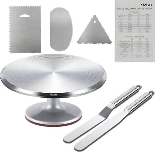 Tortendrehteller Yizish drehbare Tortenplatte aus Aluminiumlegierung