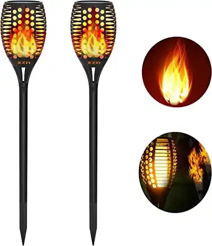 Gartenfackel Solar XZN – 4er Set mit LED und Flammeneffekt