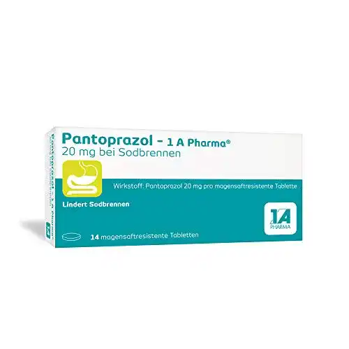 Pantoprazol 1A Pharma 20 mg – 14 magensaftresistente Tabletten gegen Sodbrennen