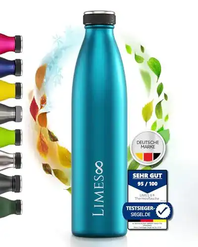 Isolierflasche 1 Liter Limes 8 Thermosflasche für heiße und kalte Getränke