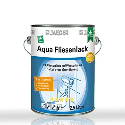 Fliesenlack Jaeger Aqua 875 Weiß 2,5 Liter
