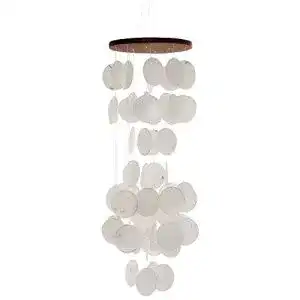 Windspiel Hab & Gut HA105 in Weiß, 60 cm aus Perlmutt für Fenster und Dekoration