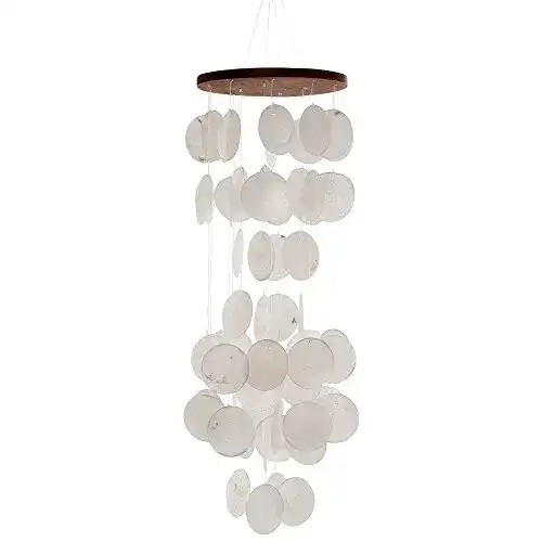 Windspiel Hab & Gut HA105 in Weiß, 60 cm aus Perlmutt für Fenster und Dekoration