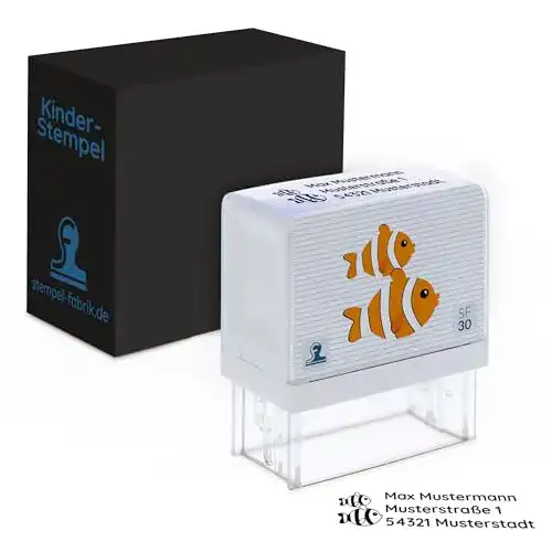 Textilstempel für Kinder mit Fischmotiv
