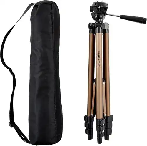 Stativ Amazon Basics, leicht mit Tasche, 127 cm, schwarz/braun