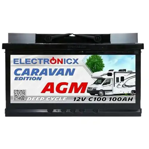 AGM-Batterie 100Ah ElectronicX 12V zuverlässige Energiequelle für verschiedene Anwendungen