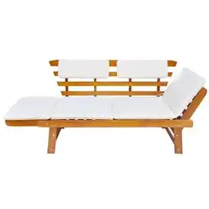 Gartenliege Tidyard 2-in-1 Gartenbank aus Holz für Garten und Terrasse