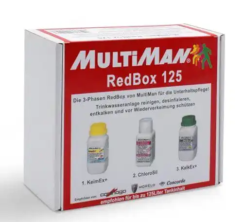 Frischwassertank-Reiniger MultiMan RedBox für die jährliche Reinigung