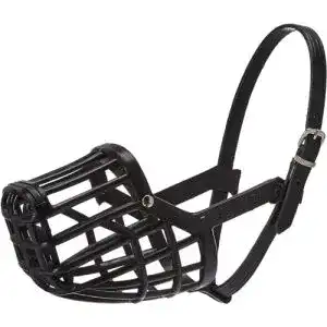 Maulkorb für Hunde OmniPet Leather Brothers Italienisch Schwarz