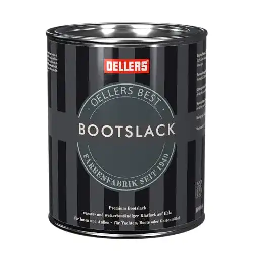 Oellers Bootslack 1 Liter, farblos seidenglänzend für Holzoberflächen