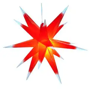 Adventsstern Guru Shop 3D Außenstern Kaspar mit LED und 18 Spitzen