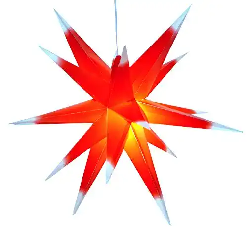 Adventsstern Guru Shop 3D Außenstern Kaspar mit LED und 18 Spitzen