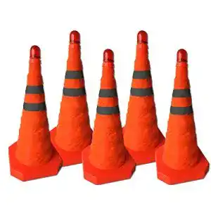 Verkehrsleitkegel UvV Reflex Pylone 49 cm Faltleitkegel
