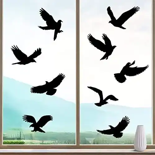 Vogelschutz-Aufkleber für Fenster – 9 Stück selbstklebend, 27-31 cm