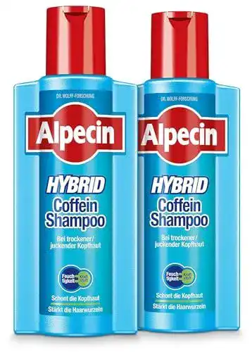 Alpecin Hybrid Coffein-Shampoo XXL, 2 x 375 ml für Männer