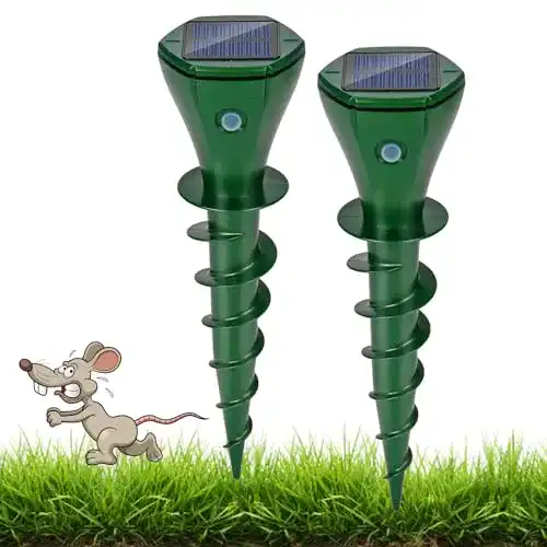 Solarbetriebener Maulwurfschreck von Glovios zur Maulwurfbekämpfung