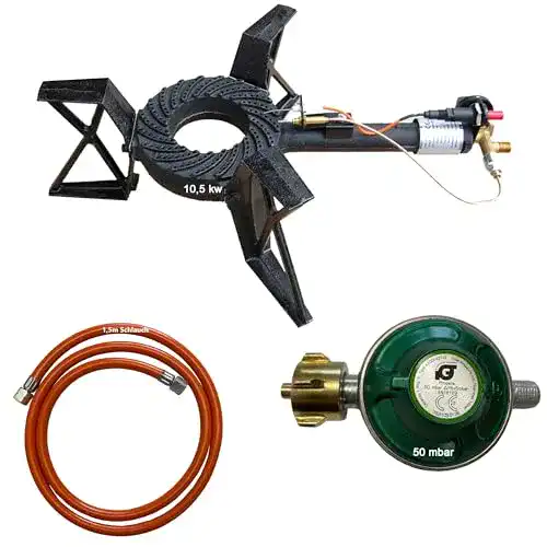 Camping Hockerkocher Tevex 10,5 kW mit 3 Füßen für Wok