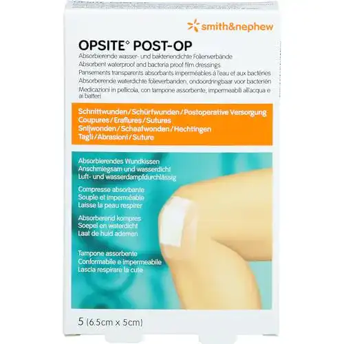 Duschpflaster Smith & Nephew Opsite Post-OP 6,5 x 5 cm, 5 Stück