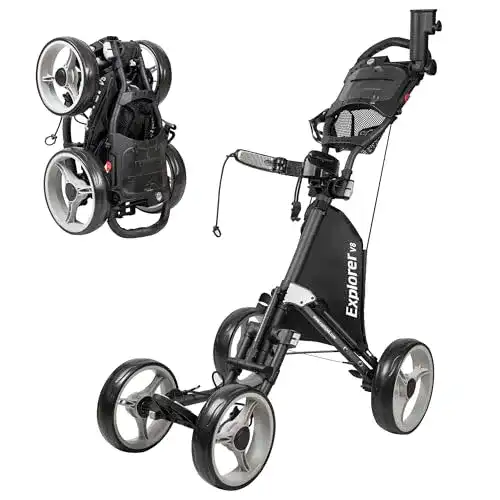 Golf Trolley Caddytek Explorer V8 Dunkelgrau Push Cart