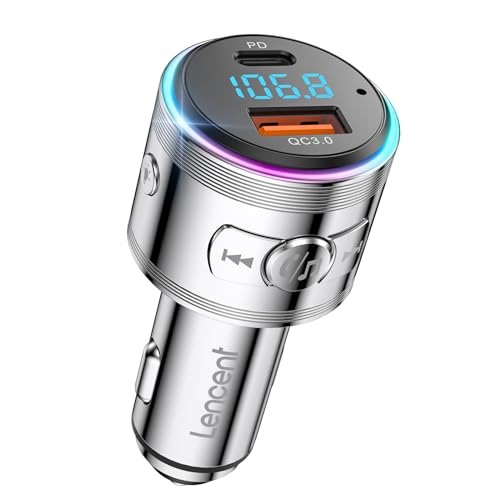 Bluetooth Adapter LENCENT FM Transmitter für das Auto
