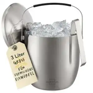 Eisbehälter von SILBERTHAL mit 3L Volumen, Deckel und Zange