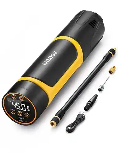 Elektrische Fahrradpumpe AstroAI mit 150 PSI und vielseitigen Funktionen