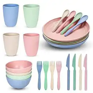 Camping Kochgeschirr Surmounty Geschirr Set 24Pcs
