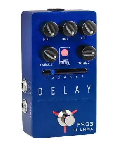 Flamma FS03 Delay-Pedal für Gitarre mit Stereo Digital Effekten