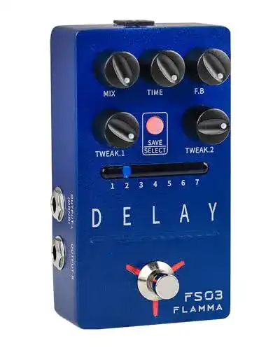 Flamma FS03 Delay-Pedal für Gitarre mit Stereo Digital Effekten