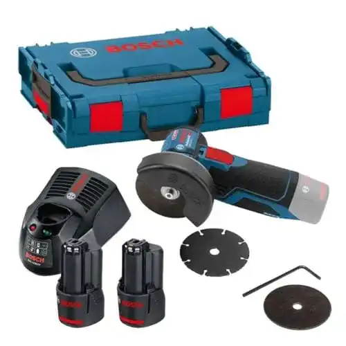 Akku-Winkelschleifer Bosch Professional GWS 12V-76 mit 2 Akkus