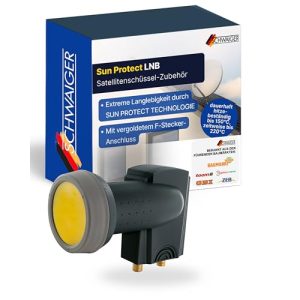 Schwaiger Twin LNB digital Sun Protect I Low Noise Blockconverter für 2 Teilnehmer